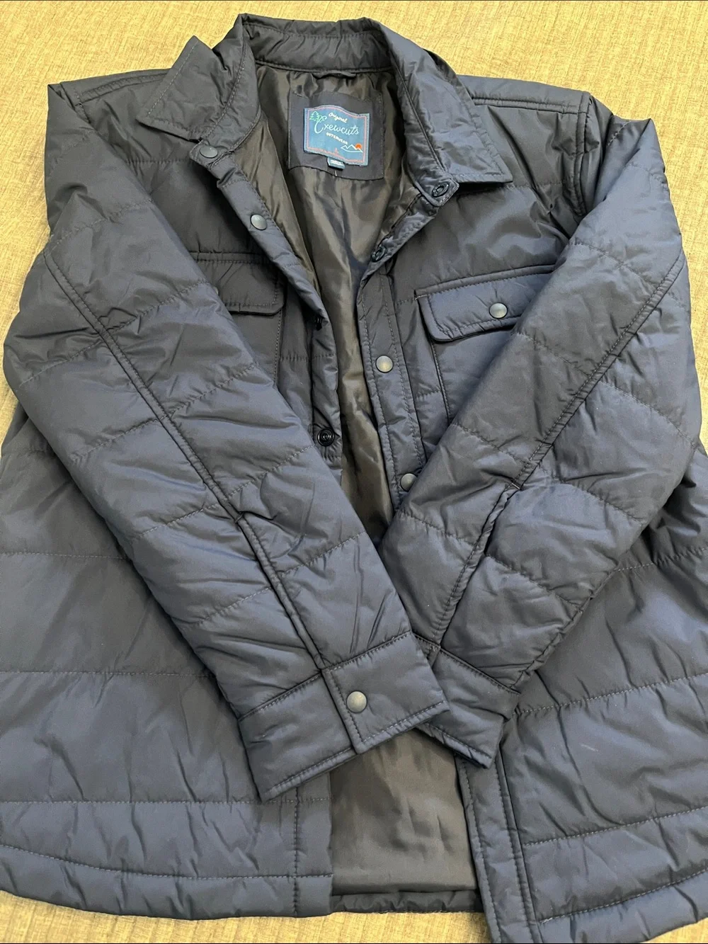 Crewcuts Navy Quilted Puffer Jacket- hardly worn
